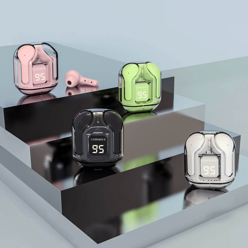 Air 31 TWS Transparent Earbuds — 14.2mm Drivers, ENC, LED Display & Bluetooth 5.3 in Pakistan