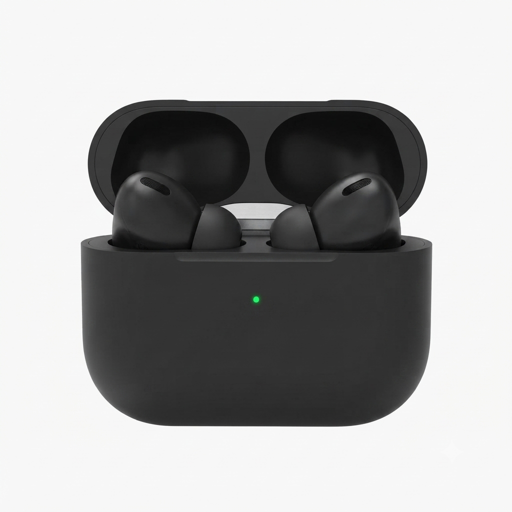 Wireless earbuds ANC charging case black Pakistan Raza Gadgets