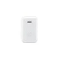 White electronic charger on a white background