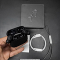 Wireless earbuds MagSafe style charging case black Pakistan