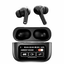 A9 Pro Wireless Earbuds – ANC/ENC Bluetooth 5.4 with Touch Control & LED Display
