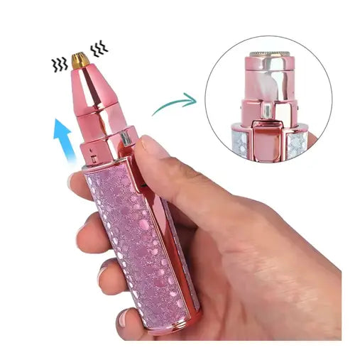 2-in-1 Rechargeable Flawless Eyebrow & Facial Hair Remover with LED Light