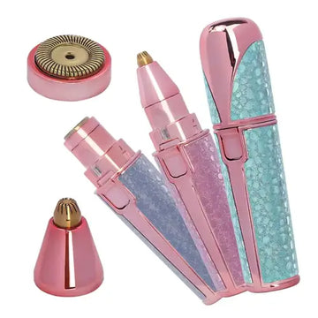 2-in-1 Rechargeable Flawless Eyebrow & Facial Hair Remover with LED Light