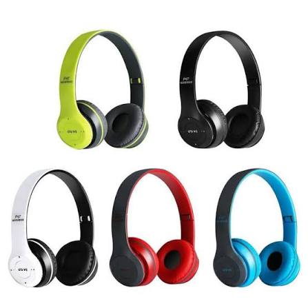 P47 wireless Bluetooth headphones FM radio deep bass Pakistan Raza Gadgets