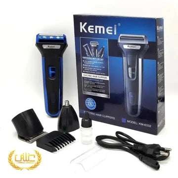 Kemei 3 in 1 Grooming Kit – Beard, Nose & Ear Trimmer for Men