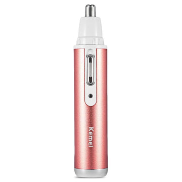 Pink and white electronic device with 'Kemei' branding on a white background
