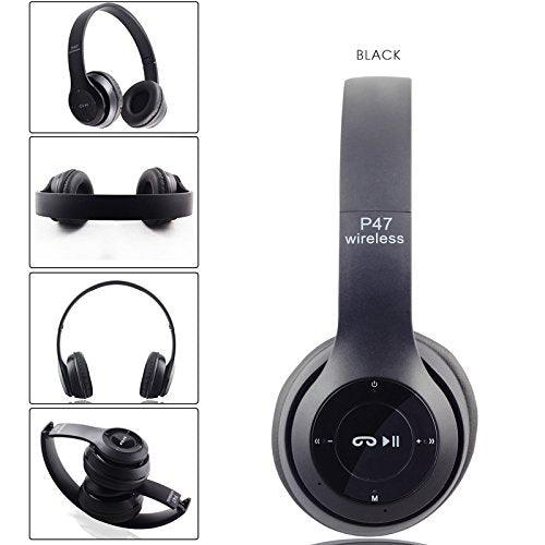P47 Wireless Bluetooth Headphones — FM Radio, TF Card, Deep Bass & AUX in Pakistan