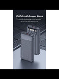 Aspor A323 10000mAh power bank video showing dual USB ports and LED display
