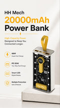 MECH 20000mAh power bank video showing high capacity dual USB charging