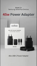 Samsung 45W PD USB-C super fast charger adapter video showing charging in action