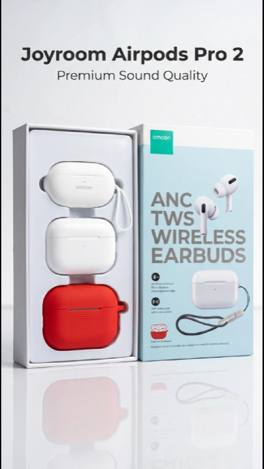 Joyroom Pro 2 earbuds with buzzer video showing ANC wireless earbuds in use