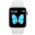 Smartwatch with a butterfly on the screen on a white background